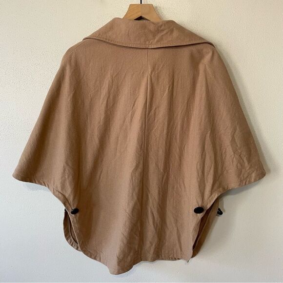 Halogen Wool Camel Brown Poncho - Size: S/M - Picture 2 of 7